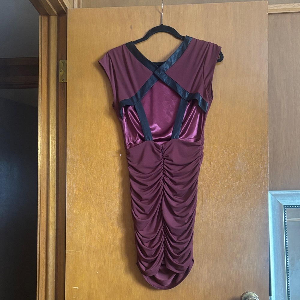 Backless BCBGeneration Burgundy Dress